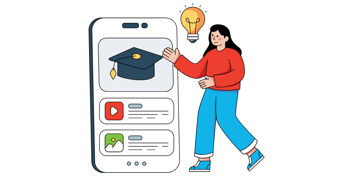 Employee engaging with a localized mobile eLearning course